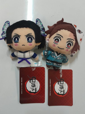 [ Demon Slayer AOI KANZAKI ＆ TANJURO Plush Doll Badge ]