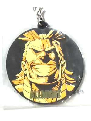 [ MY HERO ACADEMIA Rubber Key Ring ALL MIGHT Round ]