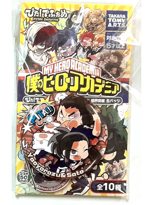 [ MY HERO ACADEMIA Tin Badge YAOYOROZU & SATO Pita ]